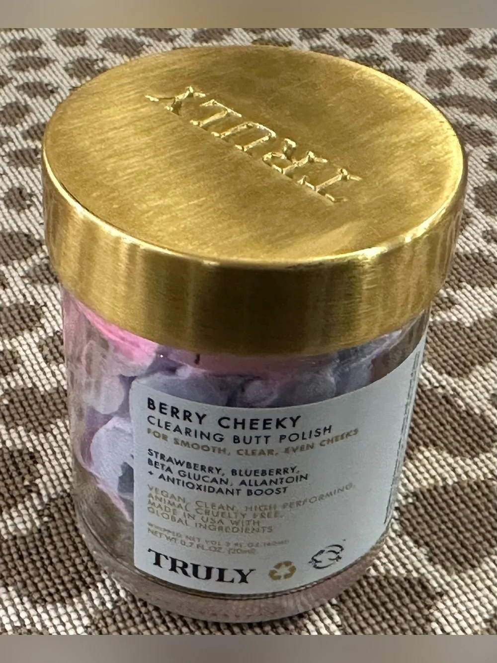 TRULY Beauty Berry Cheeky Clearing Butt Polish Butter~New~2fl oz/60ml